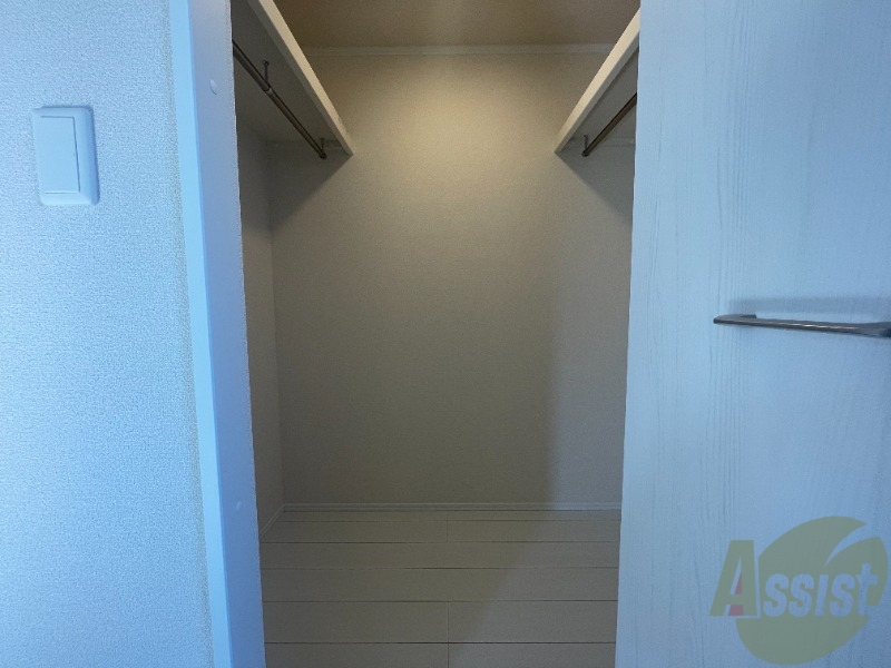 収納　ウォークインクローゼットはかなり広い印象でした。