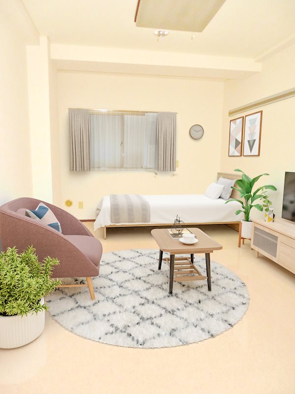 居室・リビング　※写真の家具は合成です。※家具・調度品は設備には含まれません