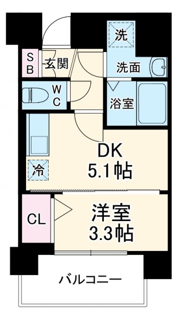 ソルテラス阿波座ウィズの間取り写真