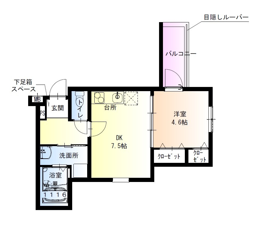 フジパレス津田駅前I番館の間取り写真