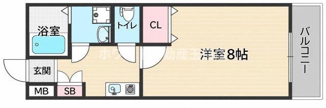 地下鉄中央線 緑橋駅 徒歩11分 3階建 築15年の間取り写真
