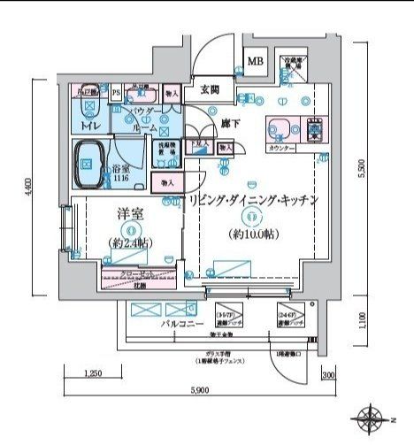 リヴシティ菊川駅前の間取り写真