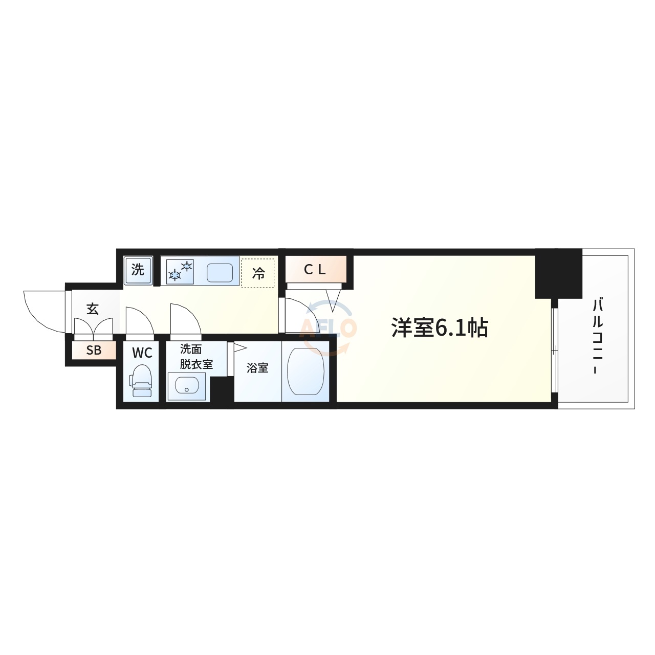 プレサンス大国町ブライスの間取り写真