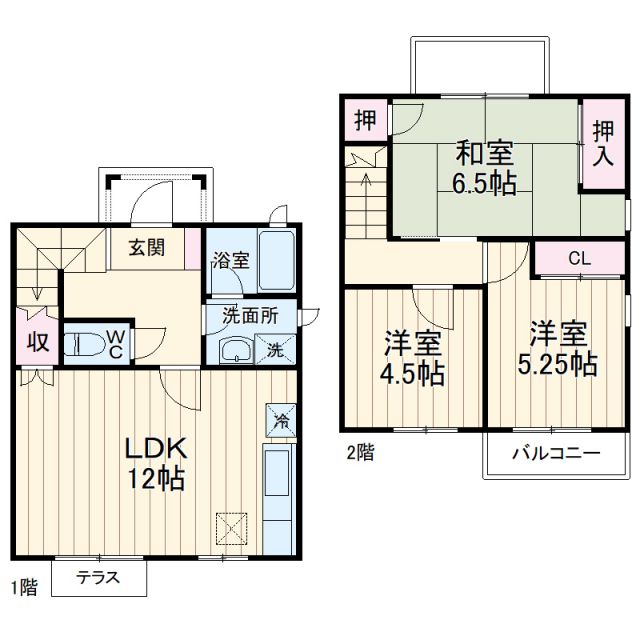 菅仙谷賃貸住宅の間取り写真