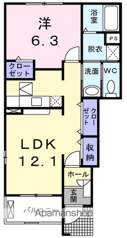 ラック ヴィラCの間取り写真