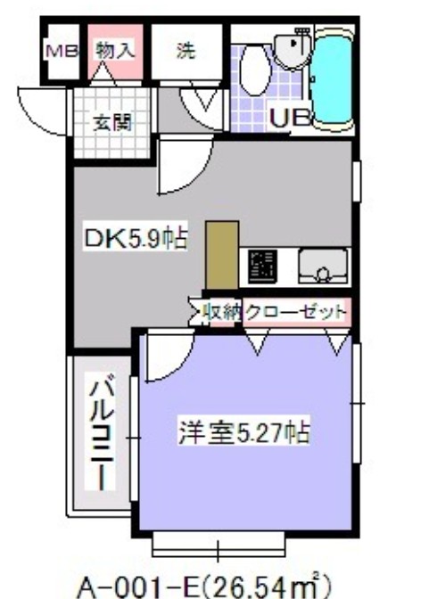 ローズマンションA-001の間取り写真