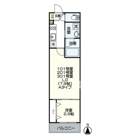 ジュネス稲葉地町の間取り写真
