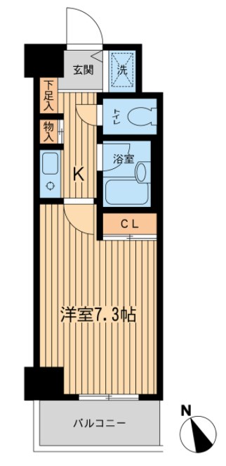 ＪＲ総武線 東中野駅 徒歩8分 11階建 築27年の間取り写真