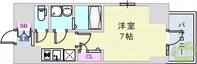 エスリード神戸元町ヒルズの間取り写真