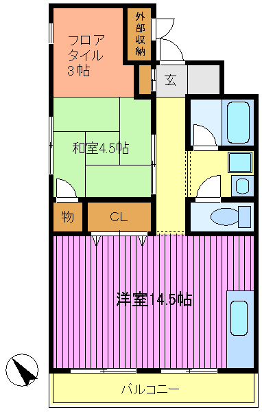 墨田区向島のマンションの間取り