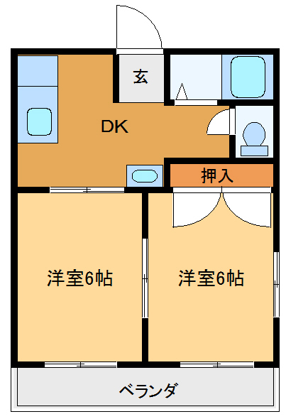 【アルスしまだ Bの間取り】