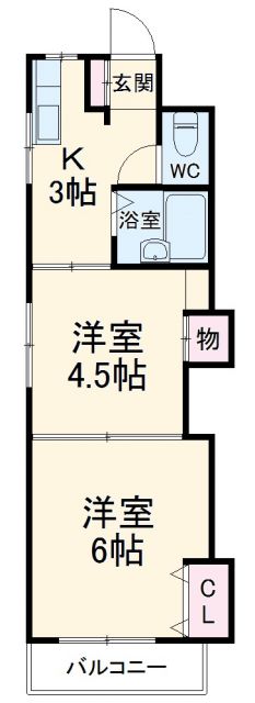 ハイツ小林２の間取り