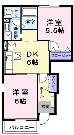 あきる野市高尾のアパートの間取り