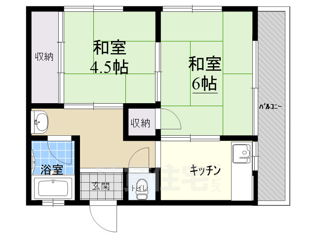 生駒市本町のマンションの間取り