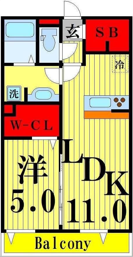 東京都足立区西加平１（アパート）の賃貸物件の間取り