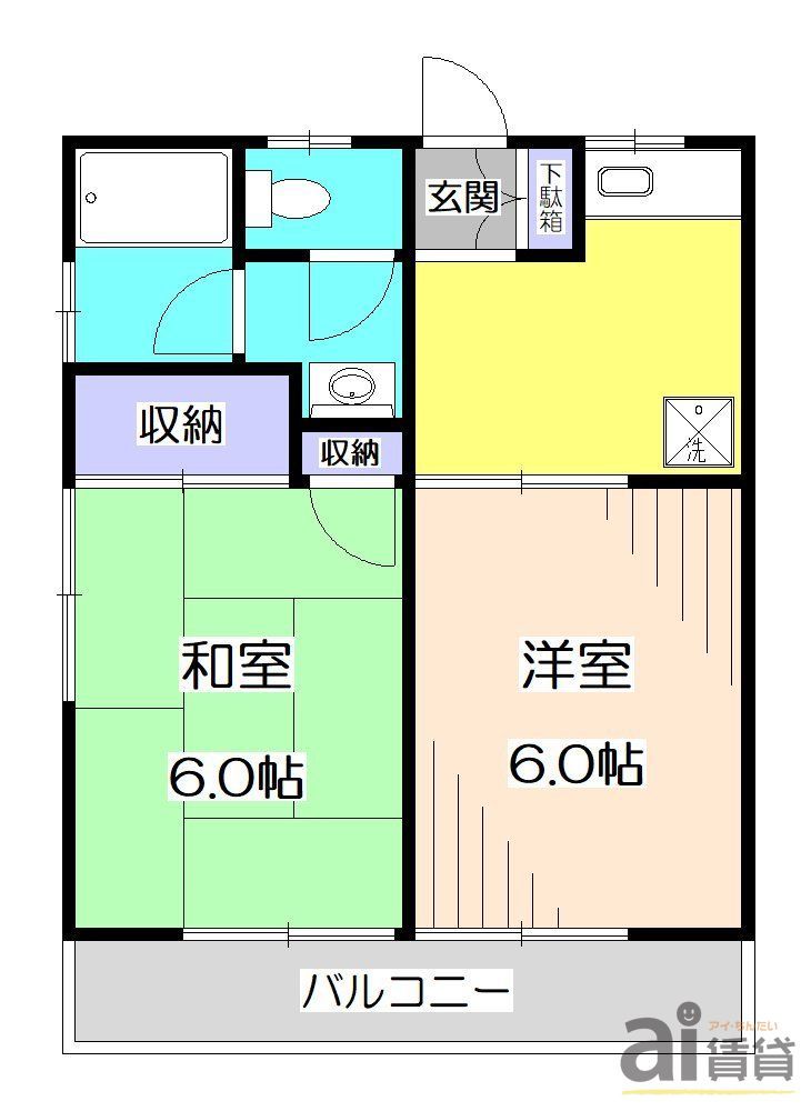 高橋コーポの間取り