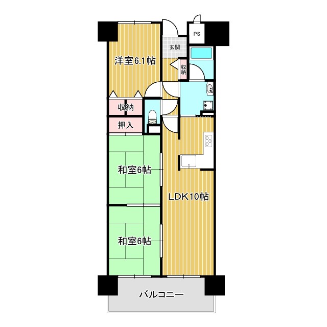 ファミールハイツ加古川壱番館の間取り