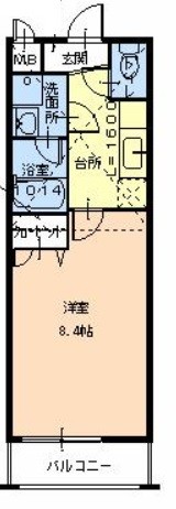 堺市堺区東上野芝町のアパートの間取り