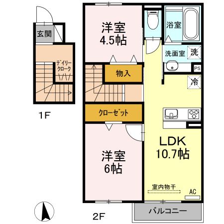 【ヴィルヌーブ野路の間取り】