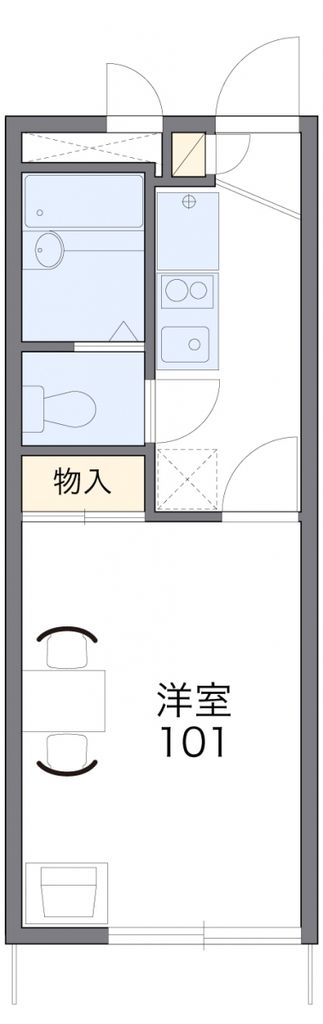 熊谷市銀座のアパートの間取り