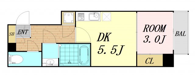 SERENiTE本町refletの間取り