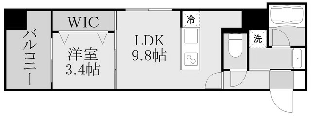 鹿児島市樋之口町のマンションの間取り