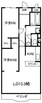 名古屋市港区油屋町のマンションの間取り