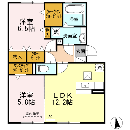 グランシャリテの間取り