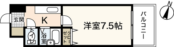 【広島市西区小河内町のマンションの間取り】