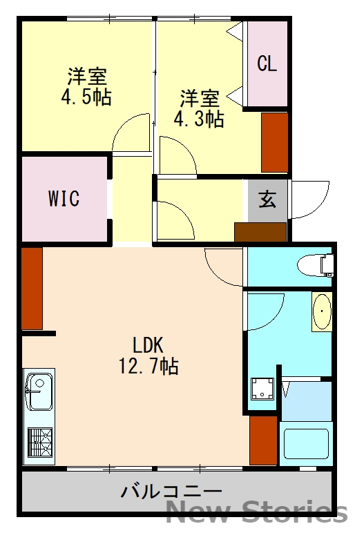 天神マンションIIの間取り