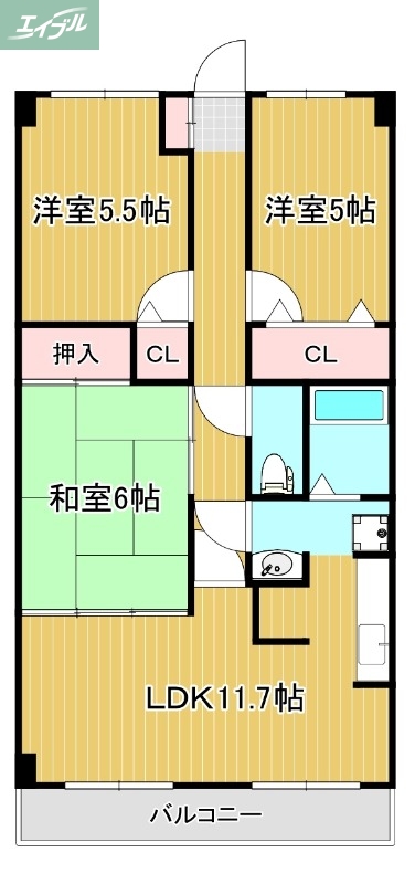 スカール十日市西町の間取り