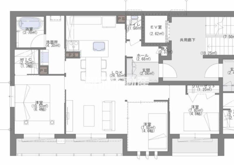 スパシオコモド春日原の間取り