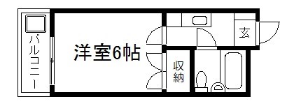 京都市右京区太秦安井西沢町のマンションの間取り