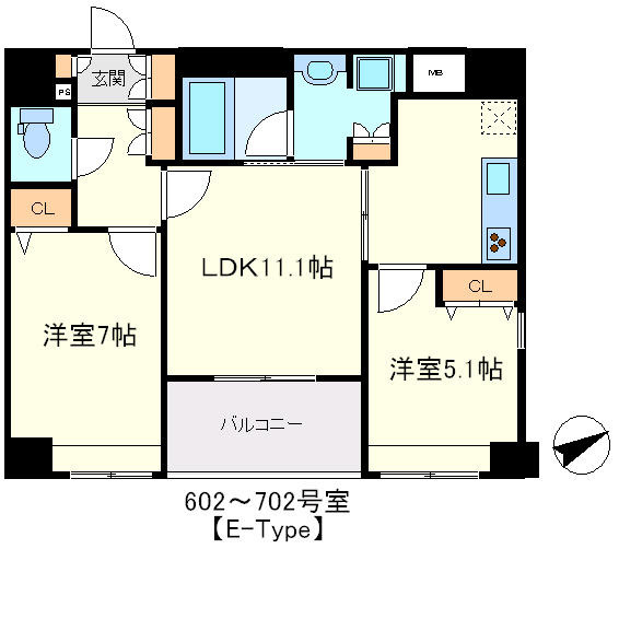 リュミエール仲六郷の間取り