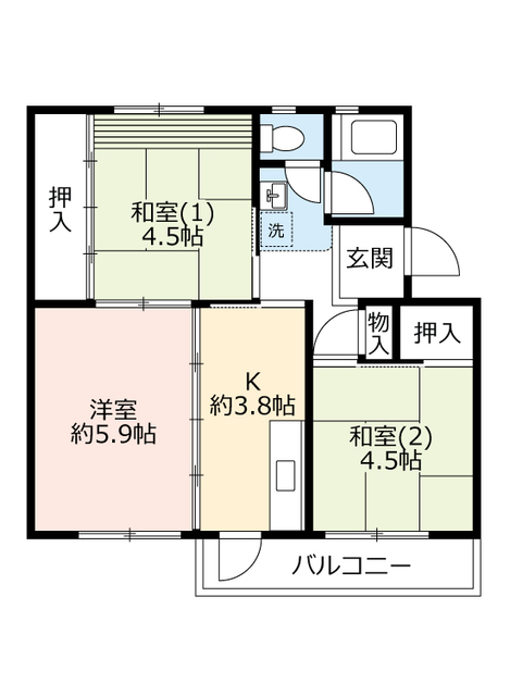 ＵＲ男山の間取り