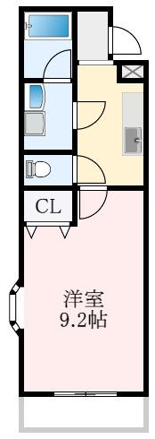 【大阪狭山市東野西のアパートの間取り】