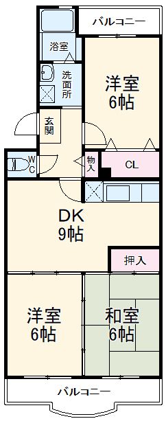 さいたま市中央区本町東のマンションの間取り