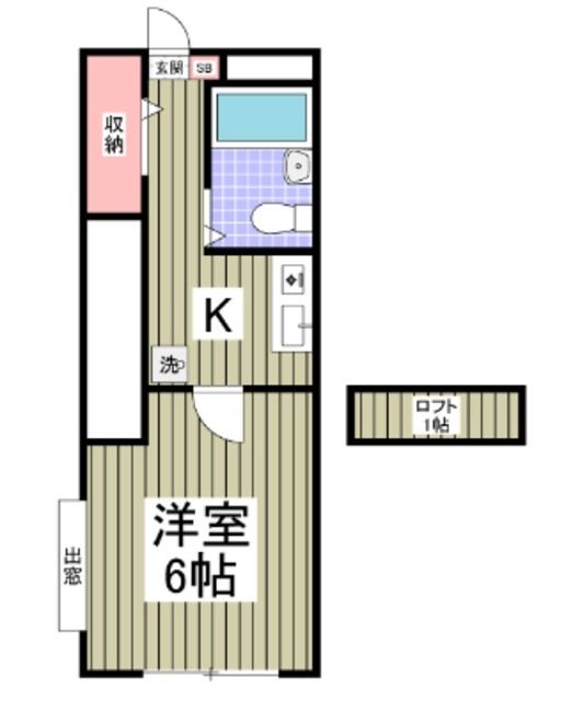 三郷市茂田井のアパートの間取り