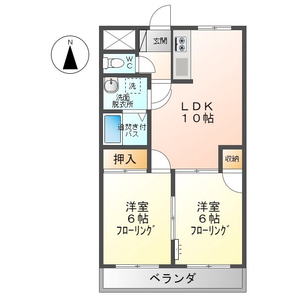 上田市材木町のマンションの間取り