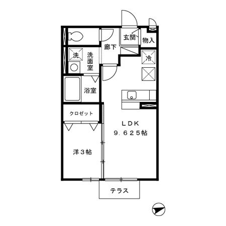 ※アモーレ五条の間取り