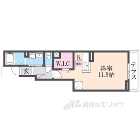 舞鶴市字七日市のアパートの間取り