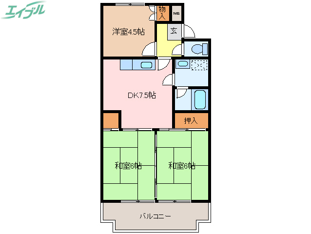 グリーンハイツ倉田山の間取り