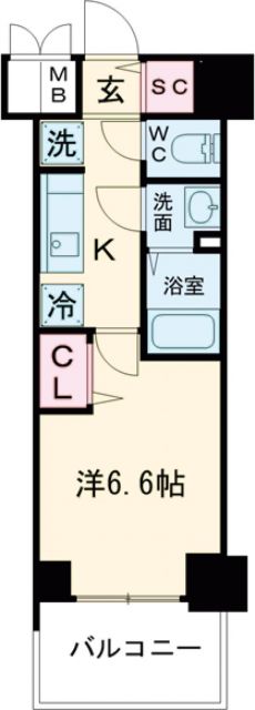 プレサンス　ハーバーランド　アンド・シーの間取り