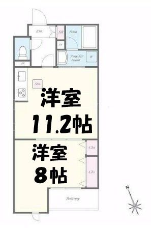 春日部市大枝のアパートの間取り