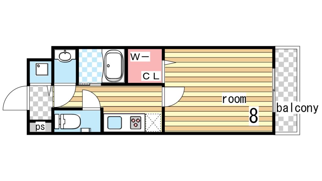 【神戸市須磨区車のマンションの間取り】