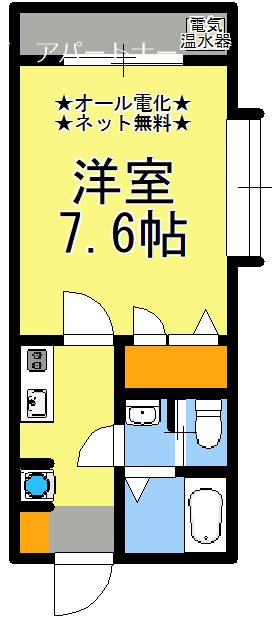 鹿児島市上荒田町のマンションの間取り