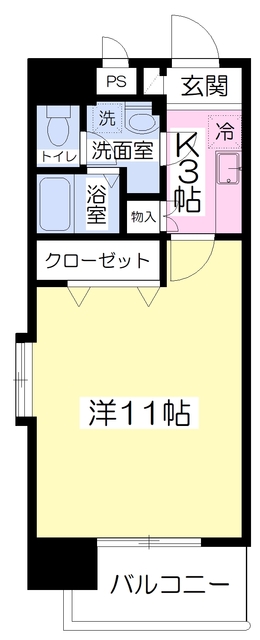 松山市柳井町のマンションの間取り