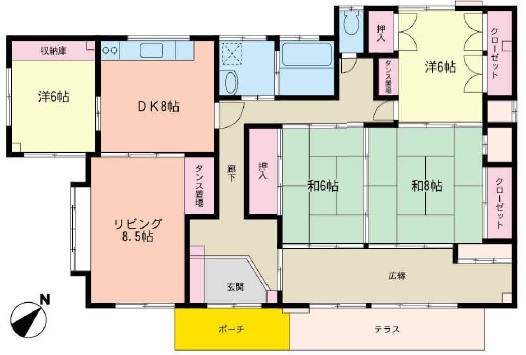 紫原３丁目貸家の間取り