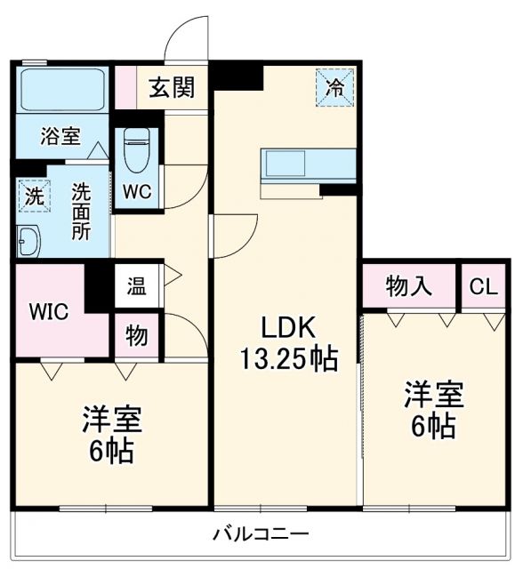 藤沢市菖蒲沢のアパートの間取り