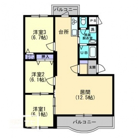 【ボヌールレジデンスＡ棟の間取り】